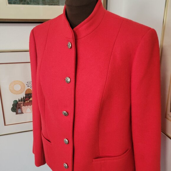 Vintage Pendleton 100% Wool Bolero Red Jacket - Picture 3 of 6